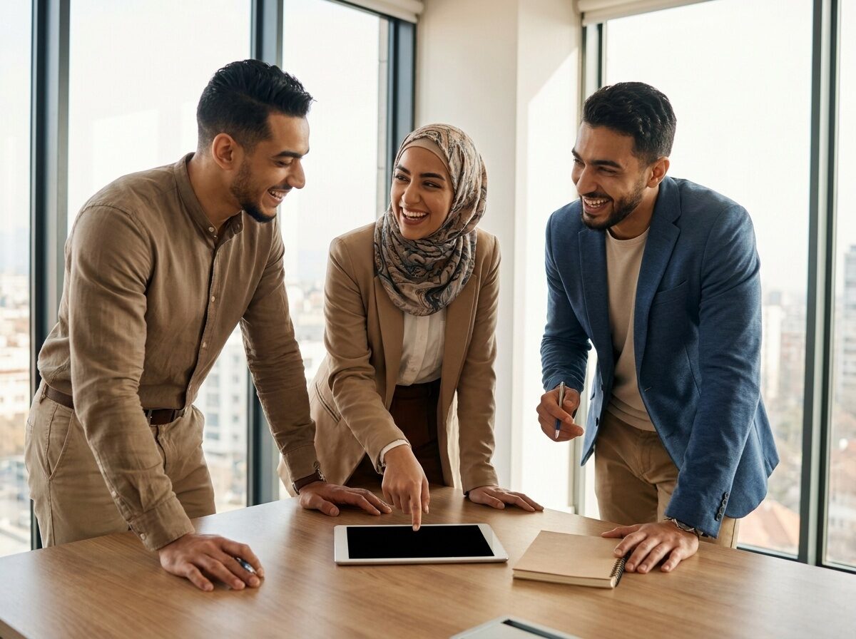 فريق أرابيان باي يتعاون في مكتب حديث