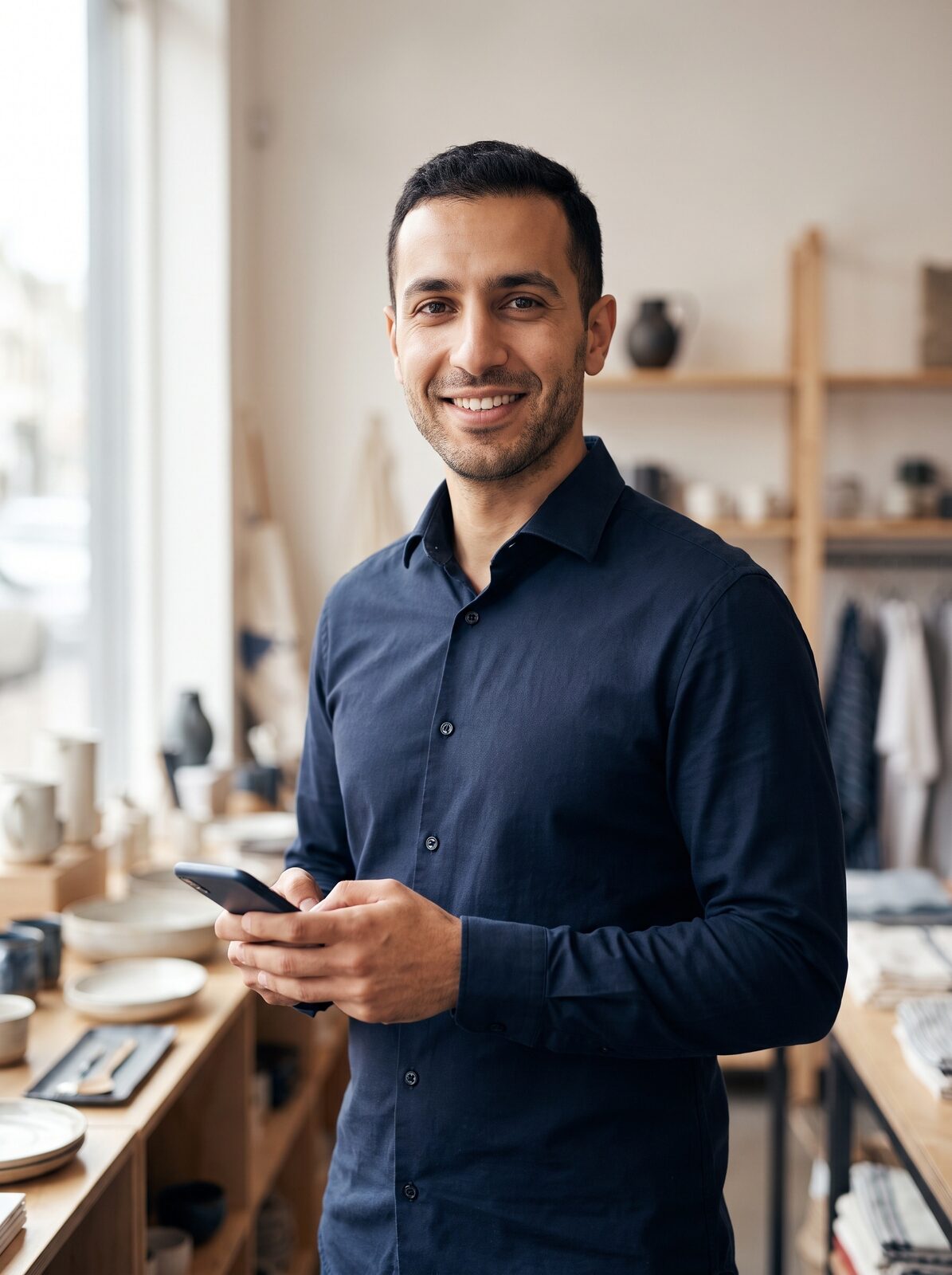 صاحب منشأة صغيرة يستخدم أرابيان باي